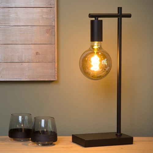 Lucide LEANNE - Tischlampe - 1xE27 - Schwarz - Atmosphäre 1